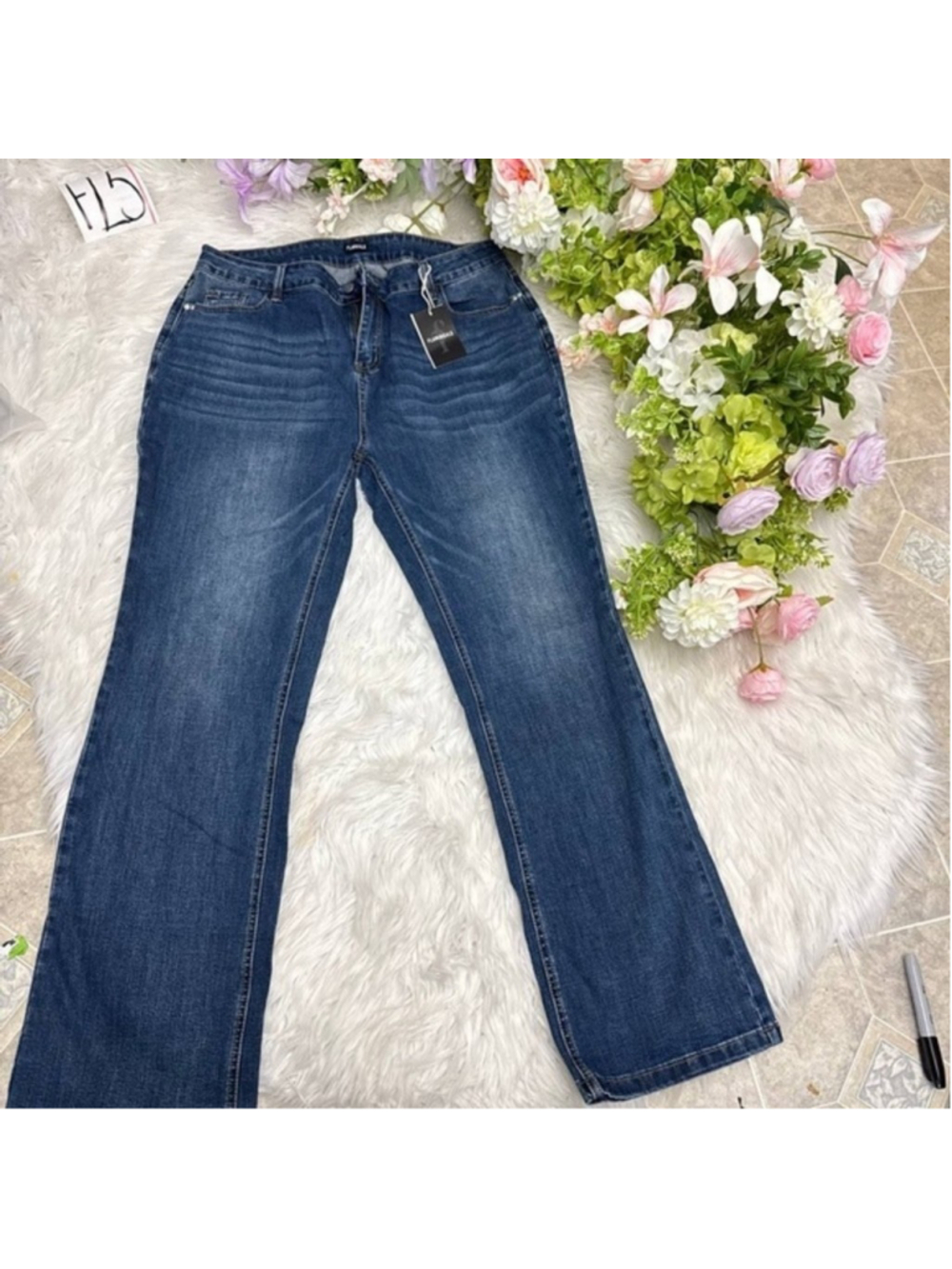 Flamingals 4XL flared stretchy denim jeans FL5 58